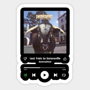 Stereo Music Player - Last Train to Satansville Sticker